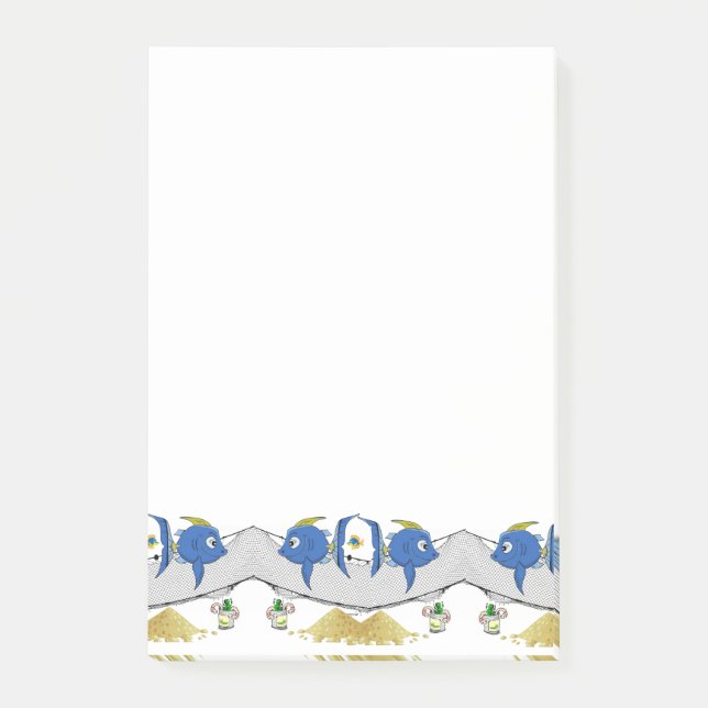 Anmerkungen zum Sand von Fischereiwürmern Post-it Klebezettel (Vorderseite)