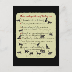 Anmerkungen zur Gentle Art Herding Cats Postkarte
