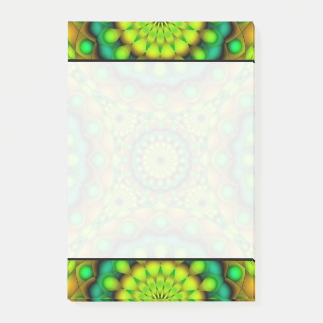 Anmerkungs-Mandala-psychedelische Visionen Post-it Klebezettel (Vorderseite)
