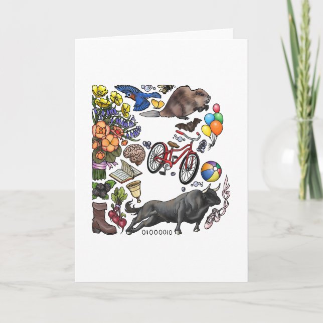 Anmerkungskarte des Monogramms "B" (Vorderseite)