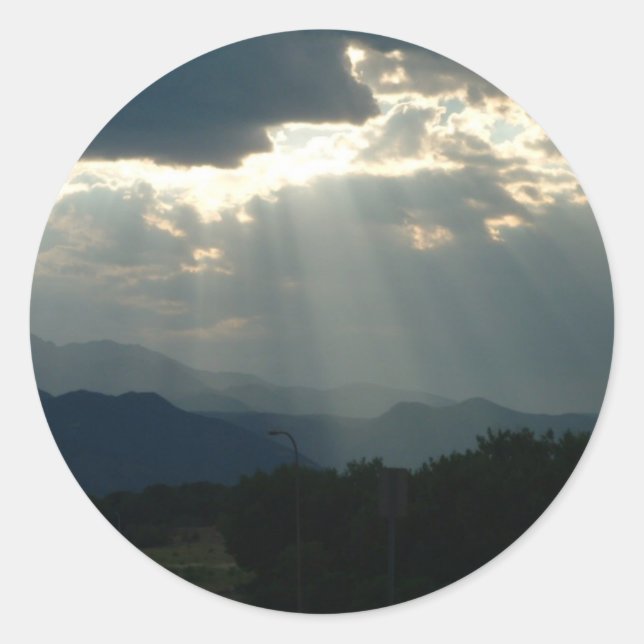 Anmut auf dem Rockies-Aufkleber Runder Aufkleber (Vorderseite)