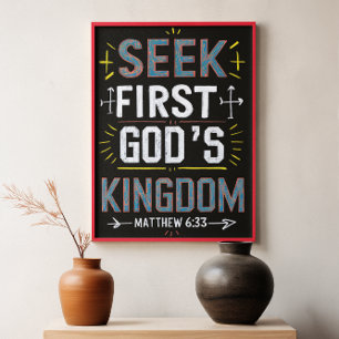 Anmut enthüllt: Seek First, Gods Kingdom Poster