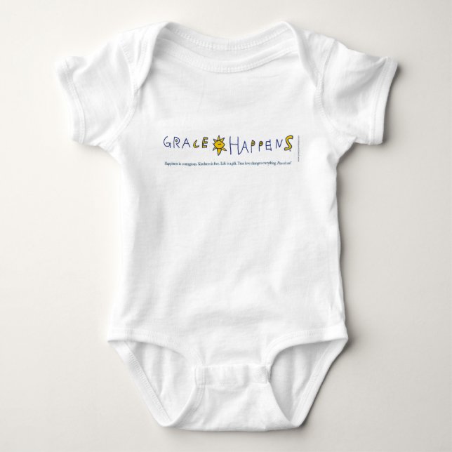 Anmut geschieht Baby-Bodysuit Baby Strampler (Vorderseite)