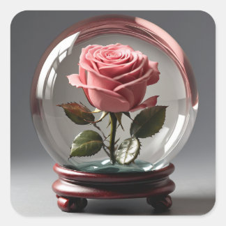 Anmut viereckiger Aufkleber. Quadratischer Aufkleber