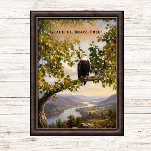 Anmutig Tapfer Frei Weißkopfseeadler USA Stolz Poster