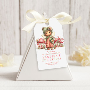 Anmutige Fee 2. Geburtstag Rosa Blumen Geschenkver Geschenkanhänger