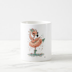Anmutige Flamingo-Ballerina in Blüte Kaffeetasse