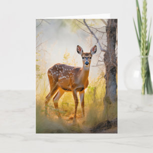 Anmutige Hirsche im Wald Naturdesign Karte