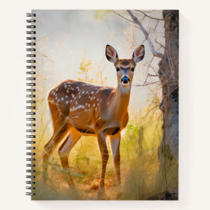 Anmutige Hirsche im Wald Naturdesign Notizbuch