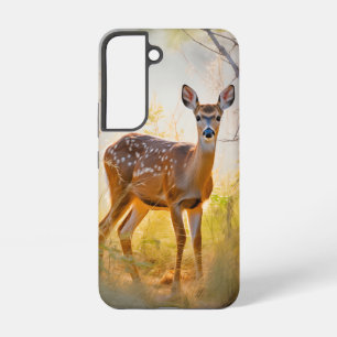 Anmutige Hirsche im Wald Naturdesign Samsung Galaxy Hülle