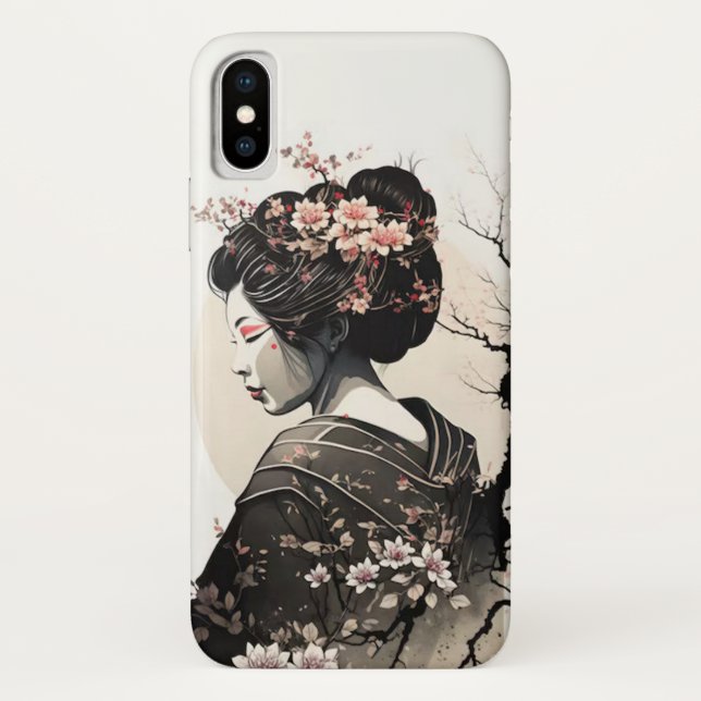 Anmutige japanische Geisha -  Case-Mate iPhone Hülle (Rückseite)