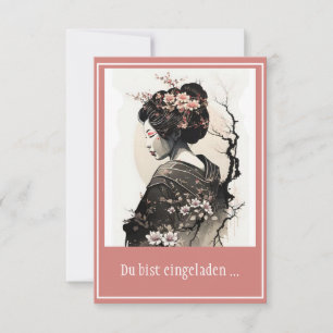 Anmutige japanische Geisha -  Einladung