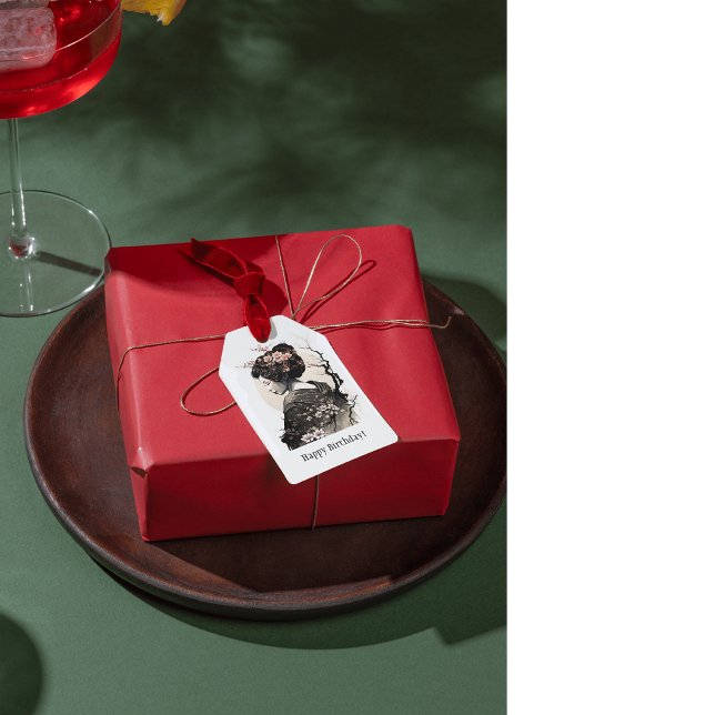 Anmutige japanische Geisha -  Geschenkanhänger (Von Creator hochgeladen)