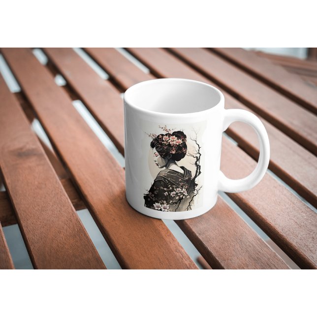 Anmutige japanische Geisha -  Kaffeetasse (Von Creator hochgeladen)