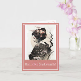 Anmutige japanische Geisha - Karte