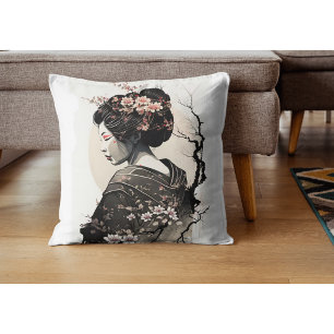 Anmutige japanische Geisha - Kissen