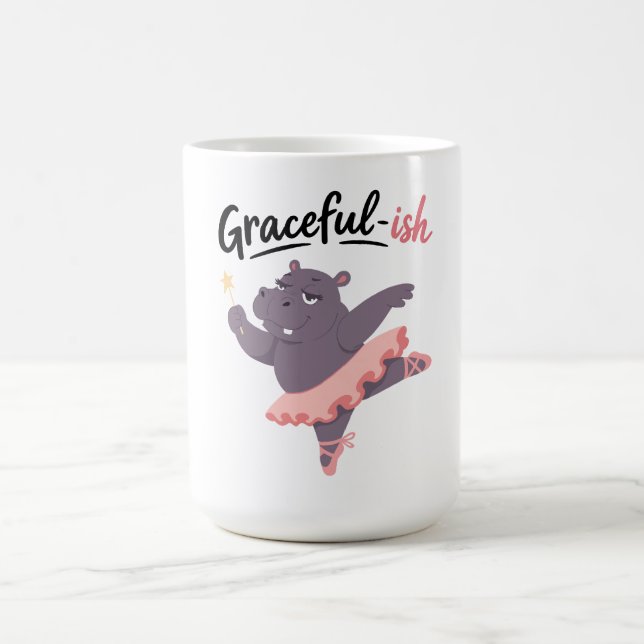 Anmutige Nilpferd-Ballerina Kaffeetasse (Mittel)
