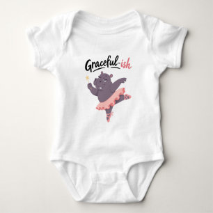 Anmutige Nilpferd-Balletttänzerin Baby Strampler