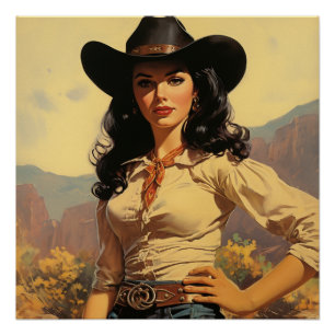 Anmutige Prärie-Träume: Wild-West-Flüstern Poster