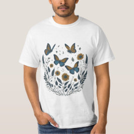 anmutige Schmetterlinge auf weichem Papier T-Shirt