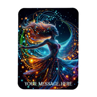 Anmutige weibliche Galaxie-Tänzerin Magnet