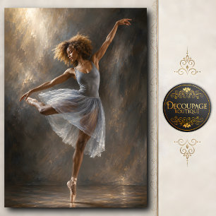 Anmutige zeitgenössische Balletttänzerin Seidenpapier