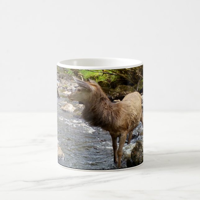 Anmutiger Schottischer Junger Rothirsch Hirsch Ski Kaffeetasse (Mittel)