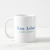 Ann Arbor Classic Tasse mit GPS-Koordinaten