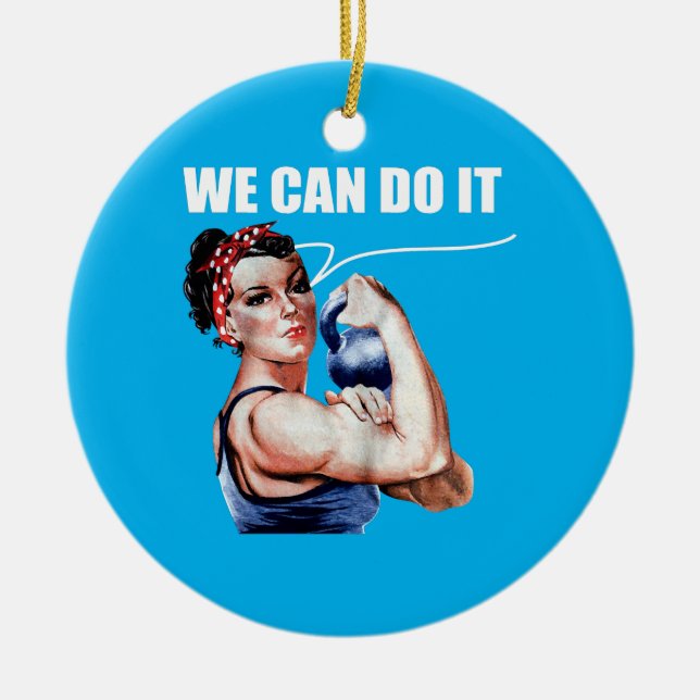 Ann Arbor Co Rosie Trainingsübungen Lifting Women Keramik Ornament (Vorne)