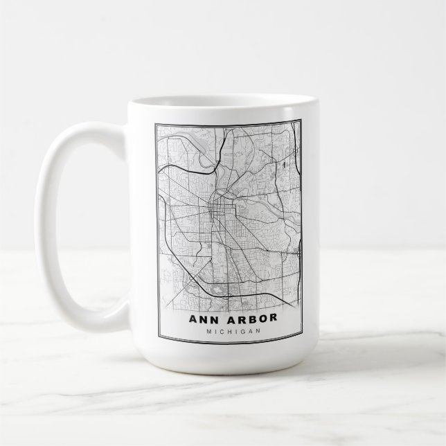 Ann Arbor Map Kaffeetasse (Links)