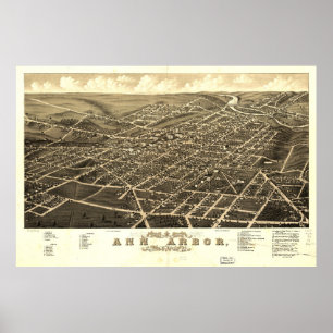 Ann Arbor, Michigan (1880) Poster