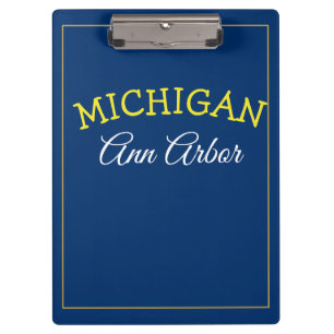 Ann Arbor Michigan Blue und Maize Klemmbrett