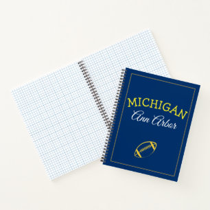 Ann Arbor Michigan Blue und Maize Notizbuch
