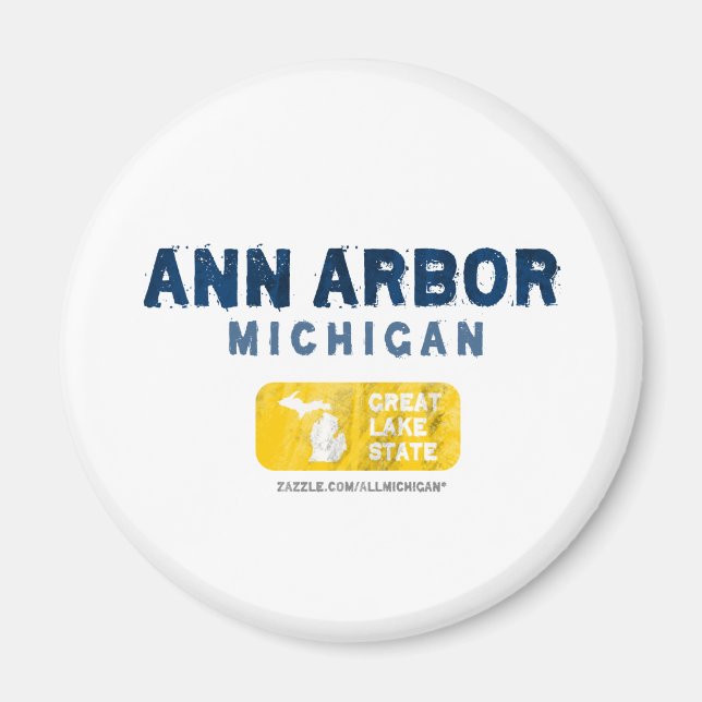 Ann Arbor Michigan Great Lake Staat Magnet (Vorne)
