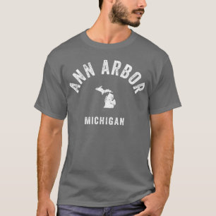 Ann Arbor Michigan Mi Vintage 70er Sport Athletik T-Shirt