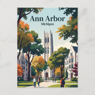 Ann Arbor, Michigan Postkarte