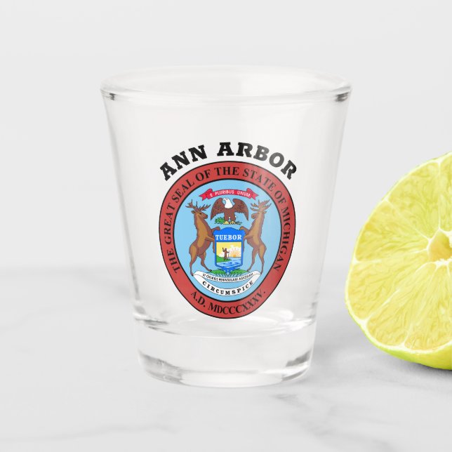 Ann Arbor, Michigan Schnapsglas (Vorderseite)