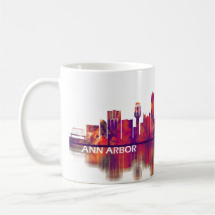 Ann Arbor Michigan Skyline Kaffeetasse
