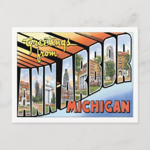Ann Arbor Michigan Travel America City Postkarte