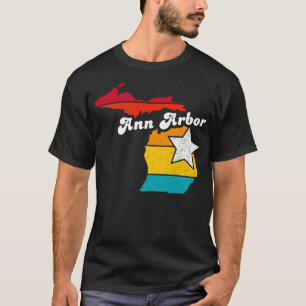 Ann Arbor Michigan Vintage abgenutzt Souvenir 2 T-Shirt