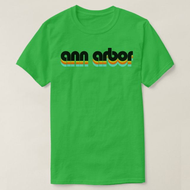 Ann Arbor Retro Throwback Baseball TShirt (Design vorne)