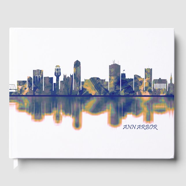 Ann Arbor Skyline Gästebuch (Vorderseite)