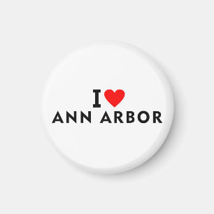 Ann Arbor Vereinigte Staaten Liebesstadt Herz gefä Magnet