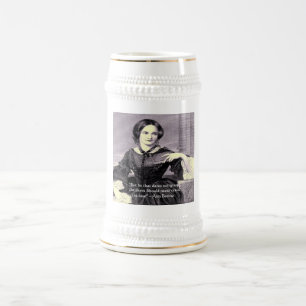 Ann Bronte "Rose Thorn" Weisheit Zitate & Cards Bierglas