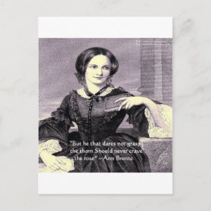 Ann Bronte "Rose Thorn" Weisheitszitate Geschenke Postkarte