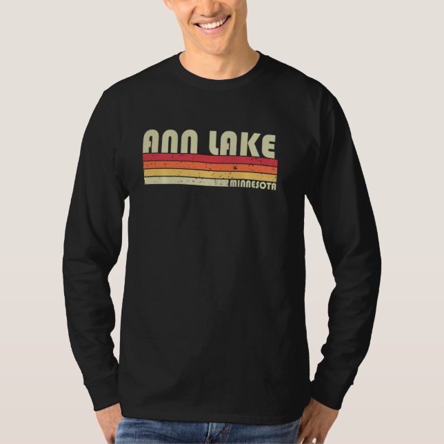Ann Lake Minnesota Funny Fishing Camping Summer T-Shirt (Vorderseite)