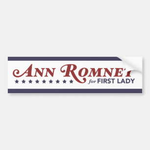 Ann Romney für den First Lady rot, weiß, Autoaufkleber