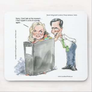 Ann Romney in einem Ordner Lustige Geschenke Tees  Mousepad