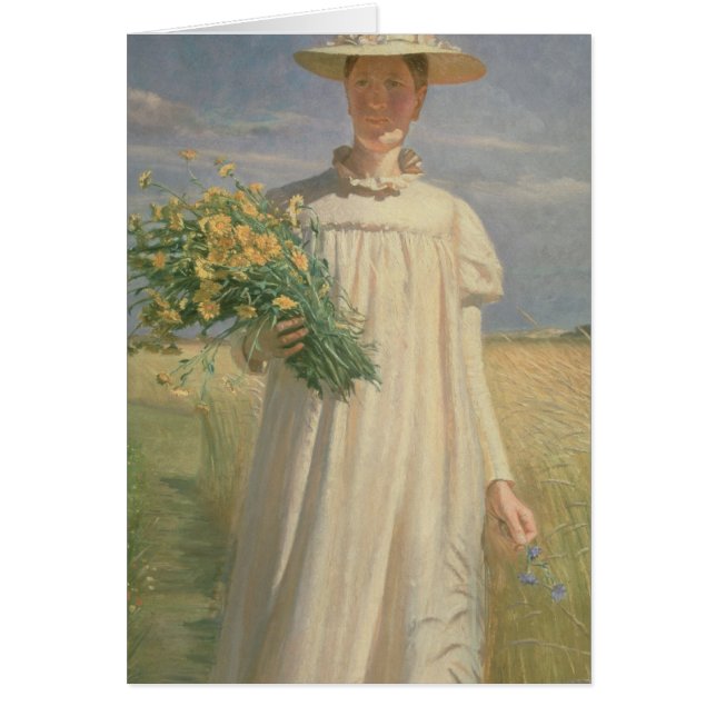 Anna Ancher, der von der Blume Picking, 1902 (Vorne)