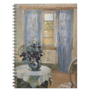 Anna Anchers Blue Clematis im Künstlerstudio Notizblock